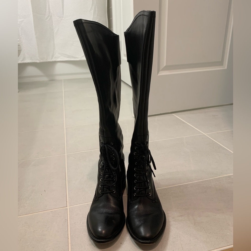 Donald Pliner black riding boots size 6